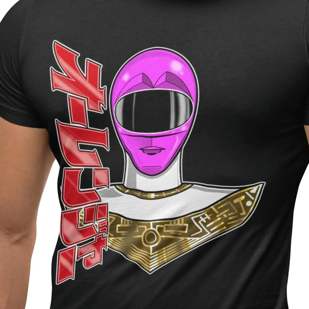 Ohranger Pink Super Sentai T Shirt Zeo Ranger Custom Graphic Art Shirts Rangers Retro Superhero Vintage Tee