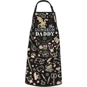 POFULL Game Dice Gift Dice Dad Apron Father's Day Gift The Daddy Roll For Mercy Apron With Pockets