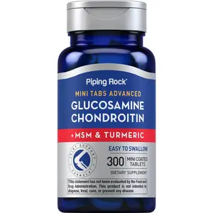 Piping Rock Glucosamine Chondroitin MSM | 300 Tablets | Plus Turmeric | Non-GMO, Gluten Free Supplement