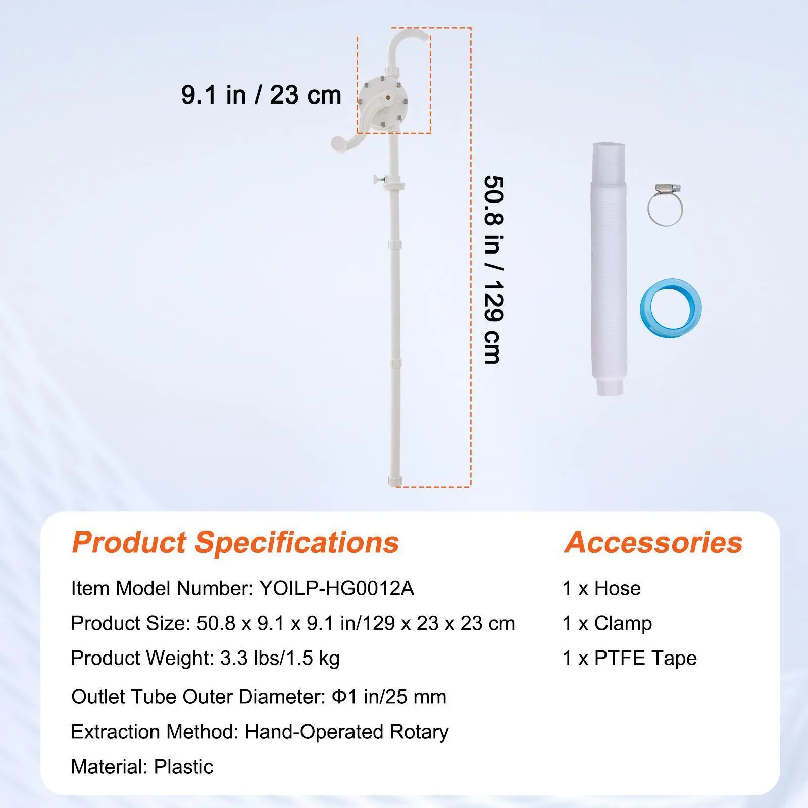 Hand Rotary - 6.5 GPM - White