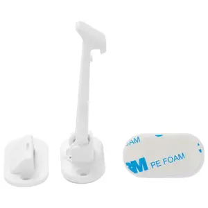 VEVOR Cabinet Latch Locks, 12 Pack Child Safety Cabinet Locks, No Drilling or Tools Required Adhesive Cabinet Latch, Invisible Baby Proofing Child Proof Cabinet Locks for Drawers and Cabinets, White