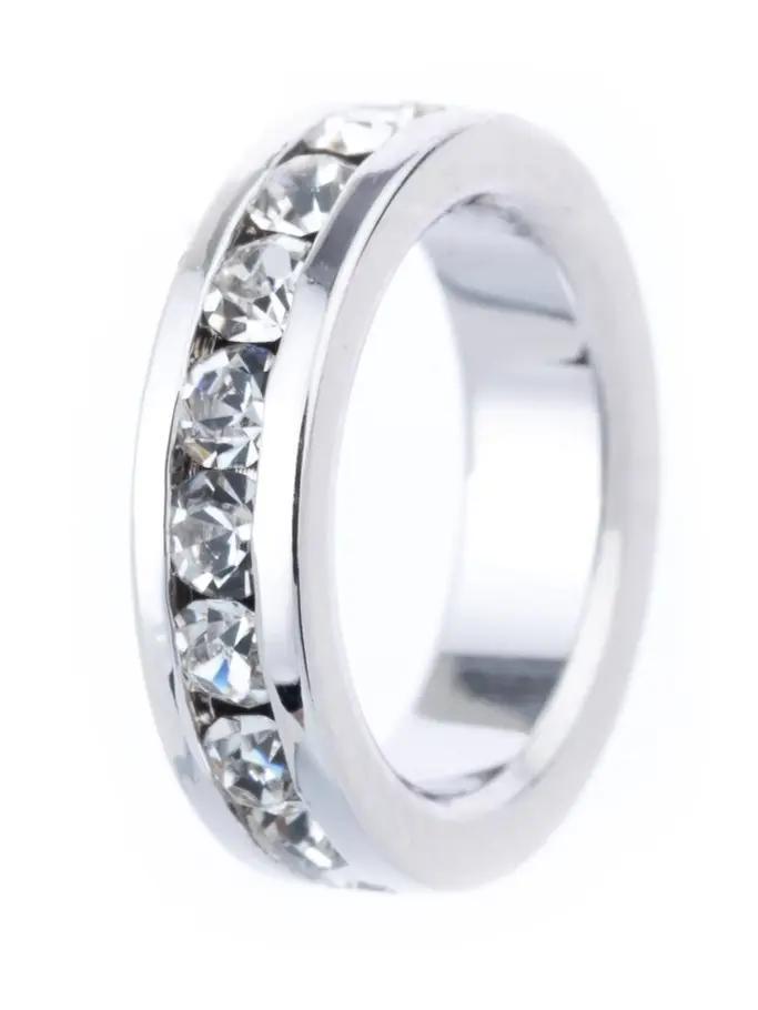 Sterling Silver Channel-set Austrian Crystal Birthstone Charm