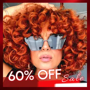 Junoda-Kiqibeauty Short Curly Bob Wig with Bangs Full Machine Made Human Hair Wigs for Black Women (Curly wig with bangs, Orange)