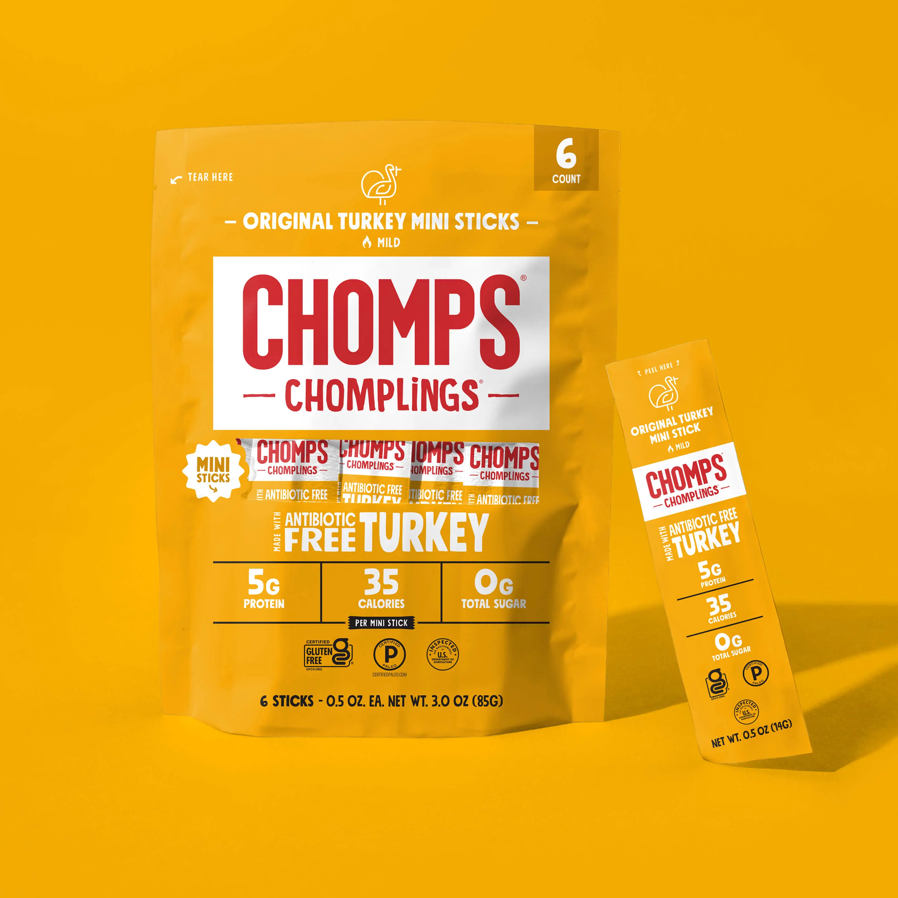 Chomps 6 ct Original Turkey Chomplings