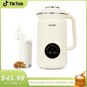 8-in-1 Multifunctional Automatic Nut Milk Machine&Coffee Maker, 34oz Auto Self-Cleaning, Delay Start, Keep Warm, Boil Water – Stainless Steel