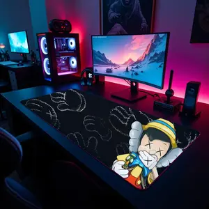 Hypebeast Cartoon Figure Extra Large Desk Mat Keyboard Mouse Pad E-Sports Desk Mat Desk Decor for Gamers Boys' Rooms Gift large mousepad