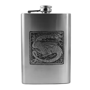 8oz Vintage Dragon Flask L1