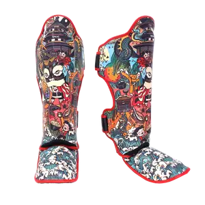 Top King Shin Guards Chinese Culture Red