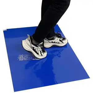 Sticky mat with Adhesive,Tacky pad 24" x 36",Each Pack 30 Blue Sheets ,for Construction,Science Lab Door Matting,Basketball Shoes,Cleanroom,Laboratory and Hospital. (Blue, 24"x36")