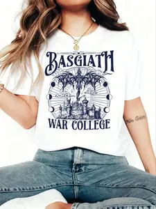 Basgiath War College Comfort Colors Shirt, Dragon Rider Fourth Wing Tee Spring Womenswear Clothes Everyday