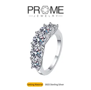 (SR127)S925 Sterling Silver Pave Round-Cut Rings Synthetic Moissanite 3.6CT, Elegant and Luxurious, Perfect for Women’s Daily Wear & Special Occasionsn (new)