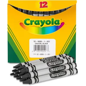 Crayola  Regular Crayon Single Color Refill, 12 Count - Black