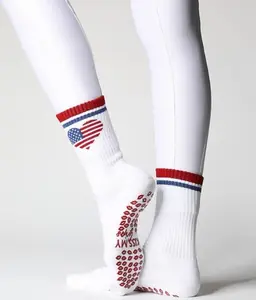 Red White & Kisses Grip Sock
