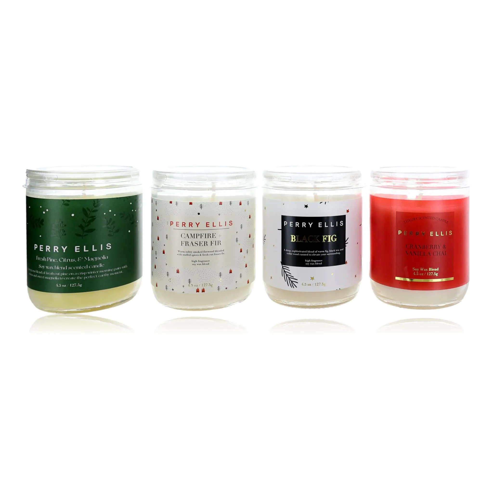 Perry Ellis Joy Coffret by Perry Ellis, 4 Piece Variety Candle Set - Set