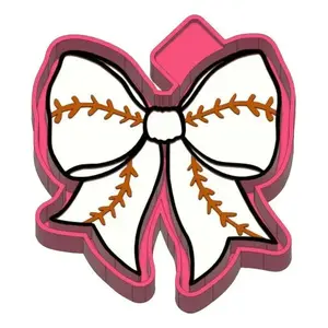 Baseball Bow Freshie Mold & 3D Printed Mold Housing Option