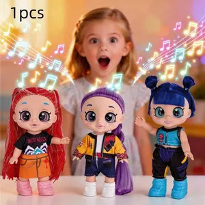 K-Pop Anime Action Figures, KPop Monster Group 5D Eyes 10 Inch 5 Joint Moveable  Fan Collection Toy,K-Pop Articulating Figureskpop stuff for girls，gifts for girls