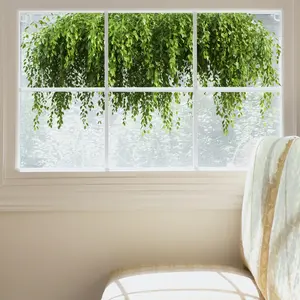 Reusable Natural Plant Window Stickers, Hanging Vine and Leaf Glass Decals, Spring Home Decor, European Style