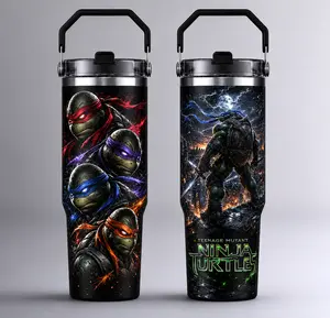 Ninja Turtles Squad Tumbler 40Oz with Handle/ 20Oz no Handle/ 30Oz Tumbler, Cartoon Warrior