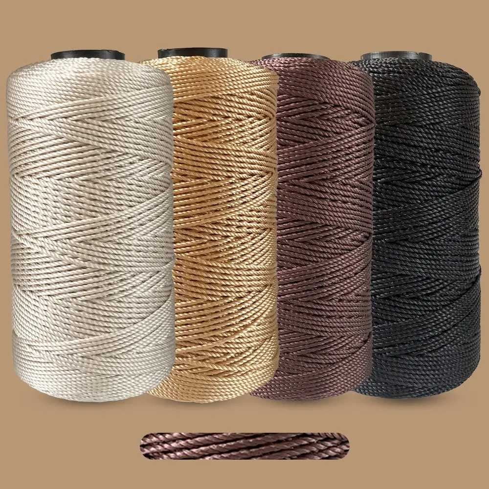 Luxury 4-Piece Set Ice Silk Thread Polyester Thread Heavyweight 120g Smooth Fabric Yarn for Handmade Summer Sun Hats, Crochet Bags, Caps, Sandals, Car Seats Waxed Thread