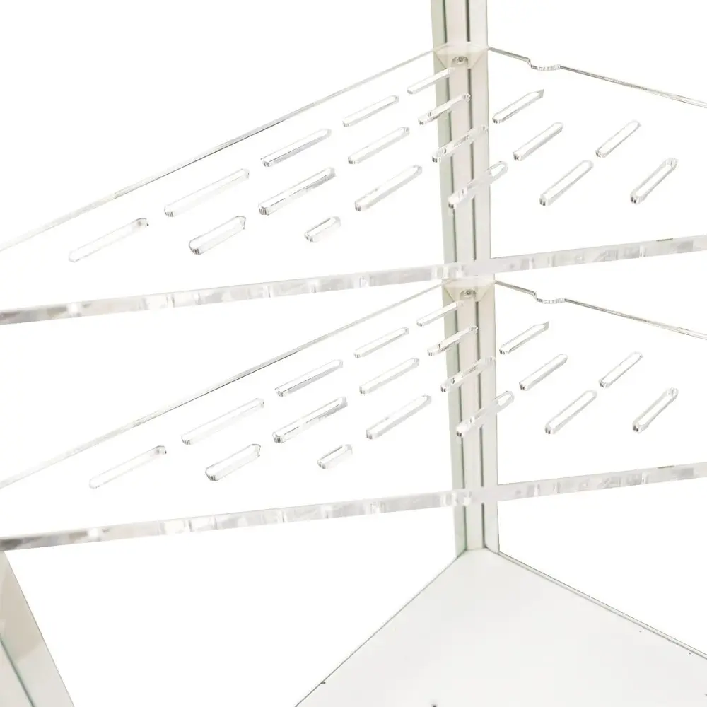 2 IKEA Tall Indoor Greenhouse Cabinet Replacement Shelves, Triangular Acrylic Corner Shelves Extra Shelf Accessories Compatible with IKEA Tall Glass Cabinets