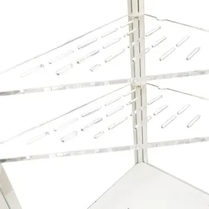 2 IKEA Tall Indoor Greenhouse Cabinet Replacement Shelves, Triangular Acrylic Corner Shelves Extra Shelf Accessories Compatible with IKEA Tall Glass Cabinets