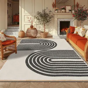 Modern Velvet Patterned Printed Carpet, Colors, Non-Shedding, Multiple Sizes Available, Home Decor Rug for Living Room Bedroom