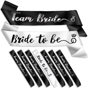 7pcs Silver Color Bachelor/bachelorette Party Sash Set, Bridesmaid/wedding Party Decorations, Bridal Shower Supplies, Gifts