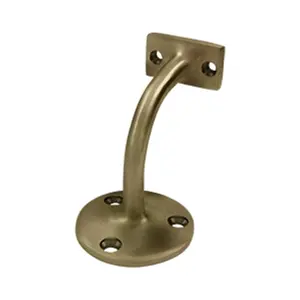 212 MAIN Light Duty Hand Rail Brackets, 3.18 in. Projection, Weatherproof Corrosion-Proof Solid Brass, Antique Style for Sailing & Outdoor Water Sports