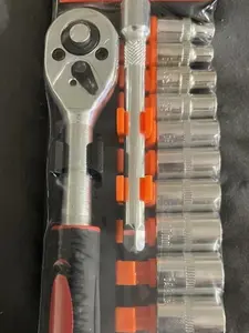 New Upgraded 12 pc Ratchet Socket Set 4mm-12mm Sockets