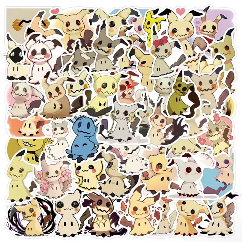 50 Pieces Pokemon Stickers Mimikyu Collection