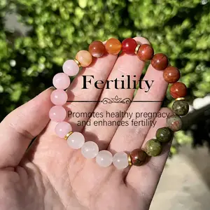 Fertility • Pregnancy Stretch (8mm) Natural Moonstone Gemstone Crystal Energy Bead Bracelet Crystal Healing Bracelet, Gift for expectant mother