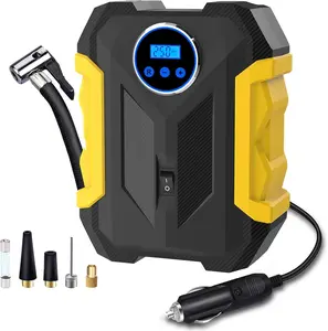 Portable Digital Air Compressor for Car Tires, 12V Auto Tire Inflator with LED Light, Fast Electric Air Pump for Cars, Bikes, SUVs, Emergency Roadside Tire Inflator Portable Air Pump