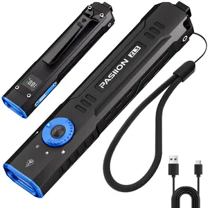 1500 Lumens Rechargeable EDC Flat Pro Flashlight with Green Beam, UV And White LED Combo, Portable Pocket Lights, Outdoors Emergency, Flashlight Super Bright Rechargeable, Rechargeable Flashlight, Flashlights Recharge, Flat Flashlight, Flashlight