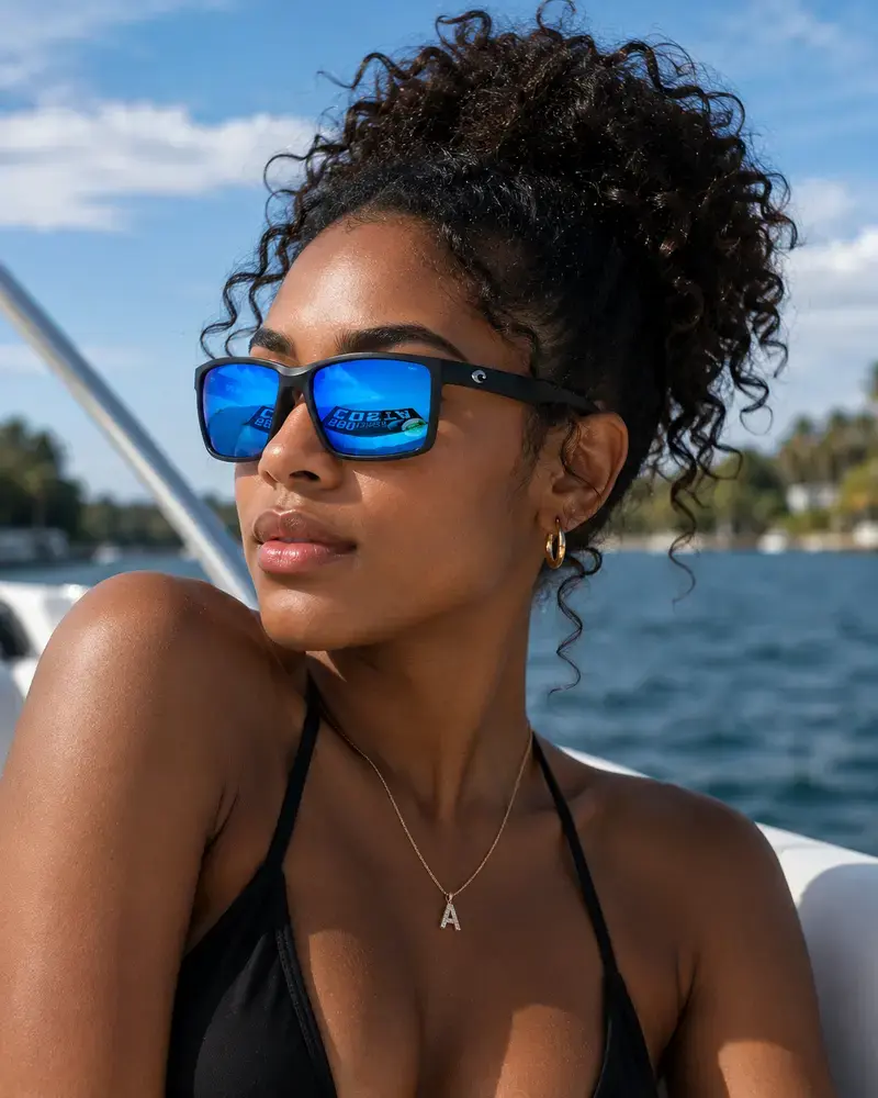 [Full Box] Costa Del Mar Blue Mirror Polarized Sunglasses for Men Women UV400 Lightweight Outdoor Eyewear
