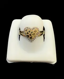 Heart Nugget Ring Gold 10k