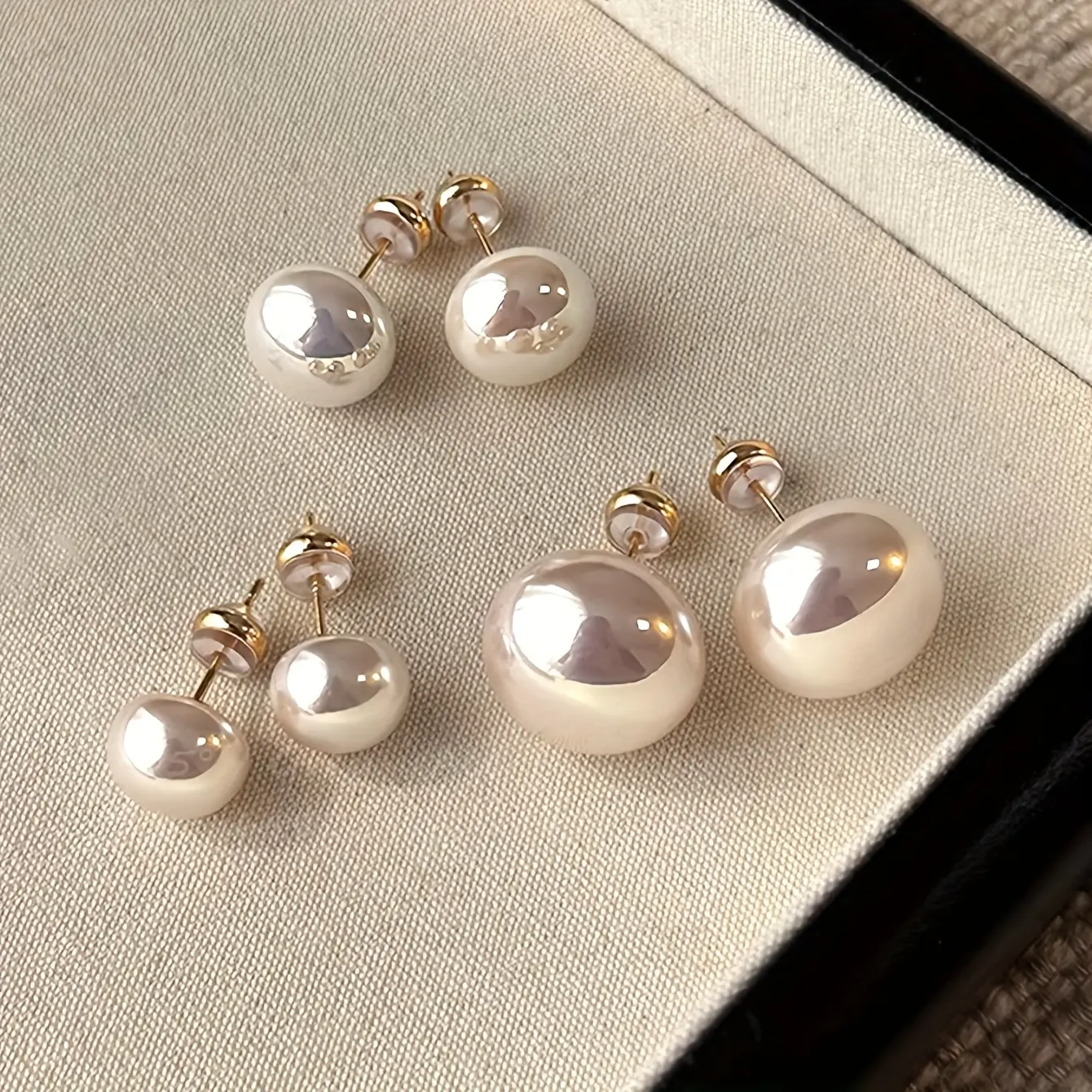 Women's High-Quality 6-Piece Polished Steamed Bead Costume Earrings Set - Plain Simple Multi-Use Daily Accessories, Wedding Essentials, Ideal Gifts for Girlfriends jewelry everyday