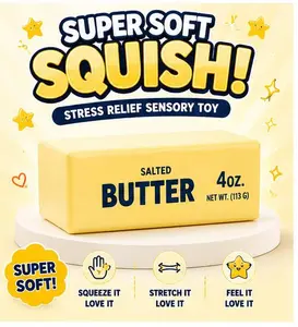Squishy Slow Rise Butter – Soft Stress Relief Sensory Fidget Toy | Small & Large Sizes