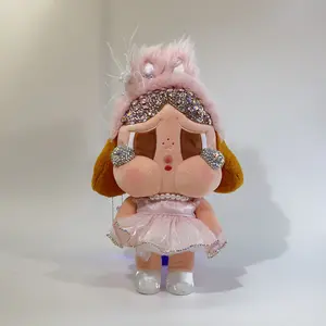 Pink Cry Baby Handmade Diamond Plush Doll