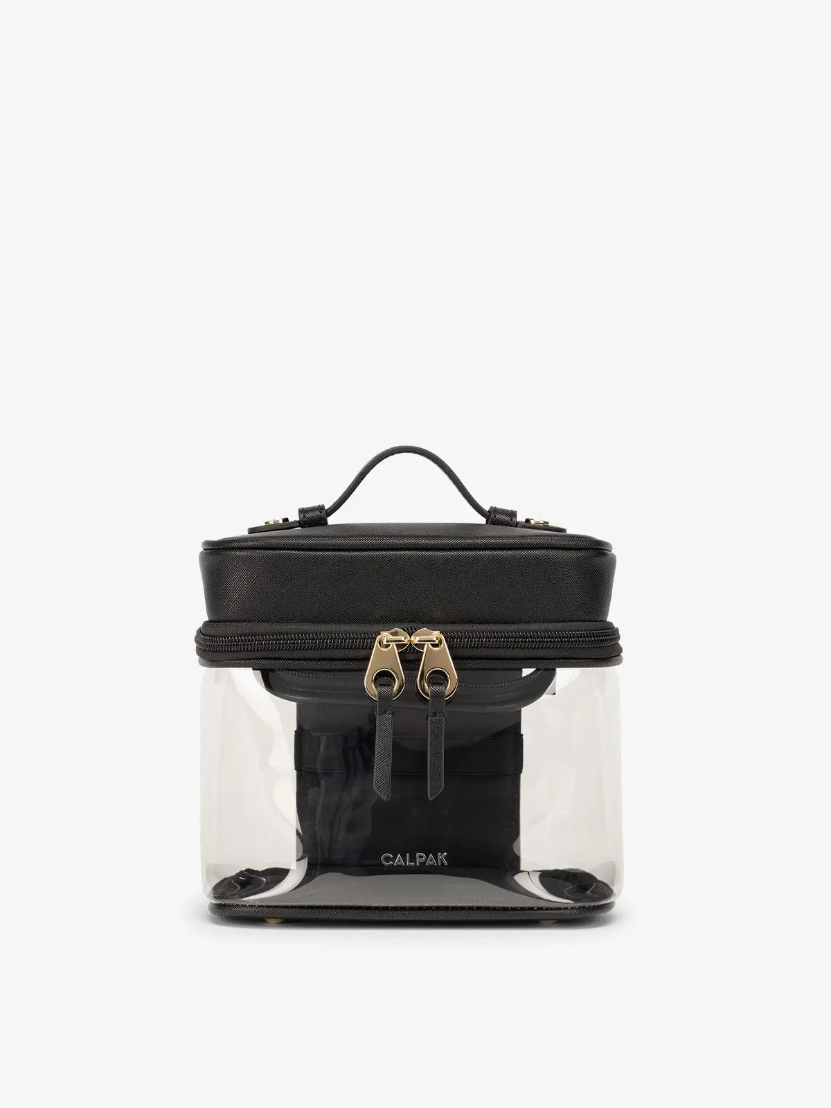 Clear Train Case with Top Compartment Clear Train Case with Top Compartment