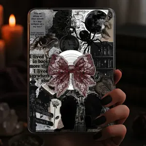 Red Blood Gothic Lace Bow Kindle Grip Dark Romance Magnetic Holder Magsafe Phone Kindle Accessory