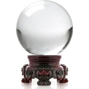 Redwood Lion 3 Inch (80mm) Clear Ball for Decorative Ball, Lensball Photography, Gazing Divination, and Fortune Telling