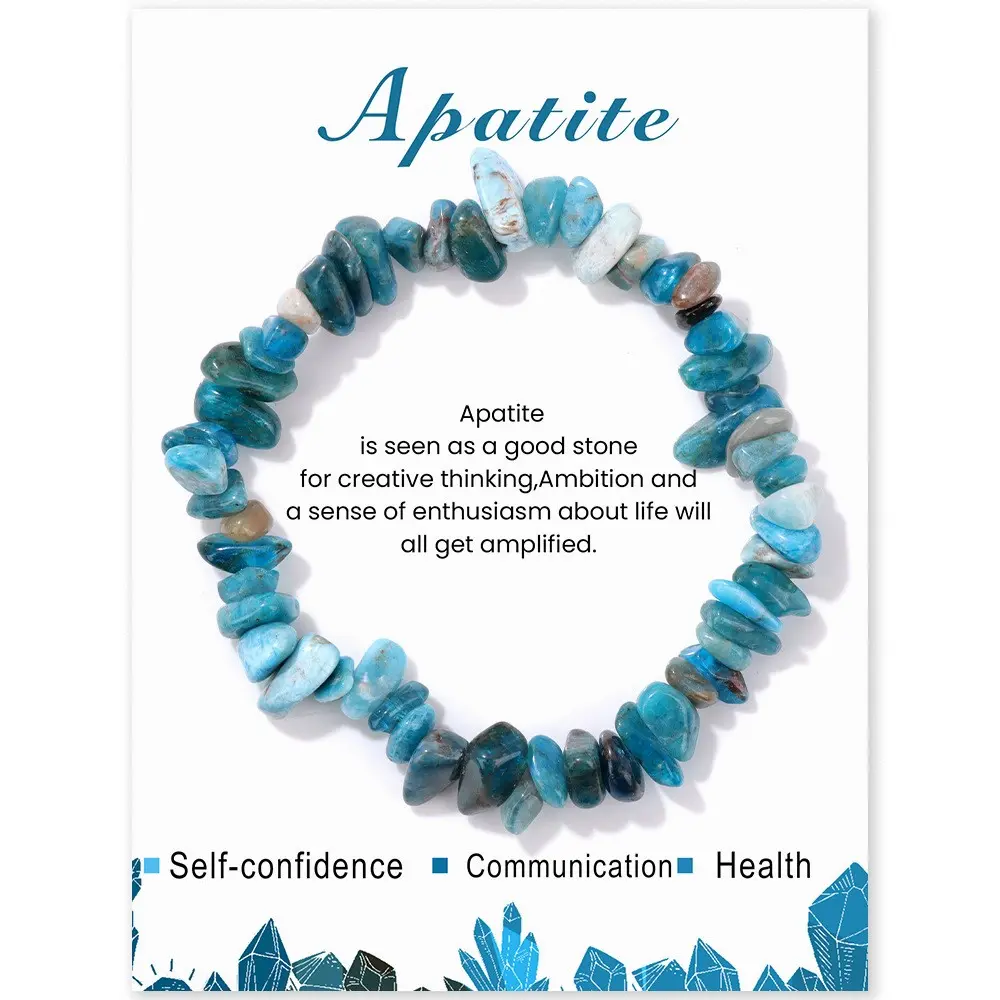 Natural Apatite Stone Bracelet, Handmade Jewelry Gift for Women, Unique Accessory for Daily Wear, Perfect Present for Loved Ones, Stackable Bracelets