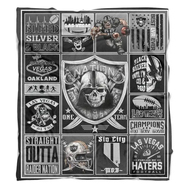 Raider Nation Echo Team Las Vegas Footbal!Blanket Gift for Men Ladies Boys Coveredblanket,60 "x 50" Raider Nation Echo Team Las Vegas Footbal!Blanket Gift for Men Ladies Boys Coveredblanket,60 "x 50"