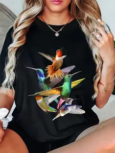 100% Cotton Unisex Hummingbird in Flight Hummingbird Gift I Love Hummingbird T-Shirt