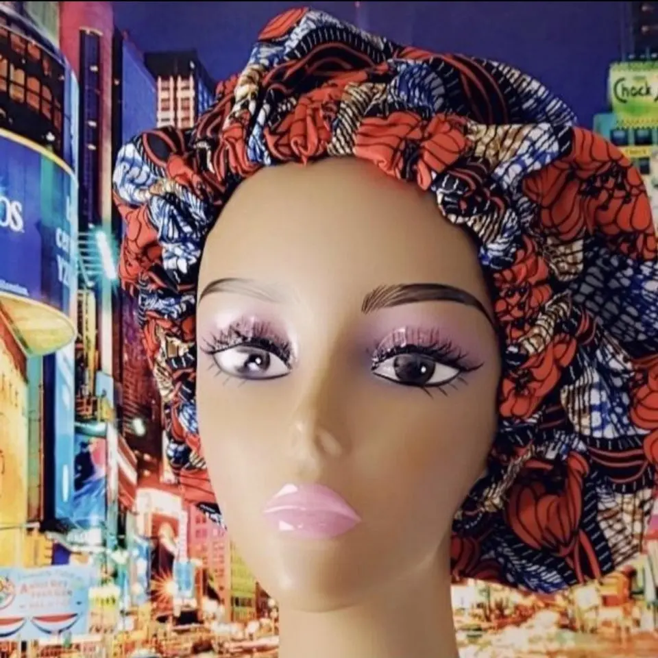 Scarlet, (Small) Satin lined hair bonnet for sleeping
