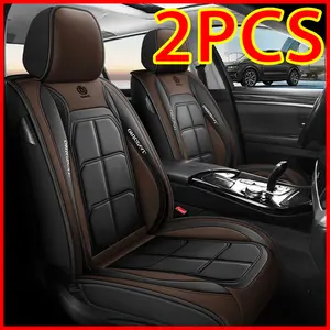 Waterproof Leather Car Seat Covers - 2PCS Stylish Protective Covers for Most Car Seats Easy Installation Durable Material