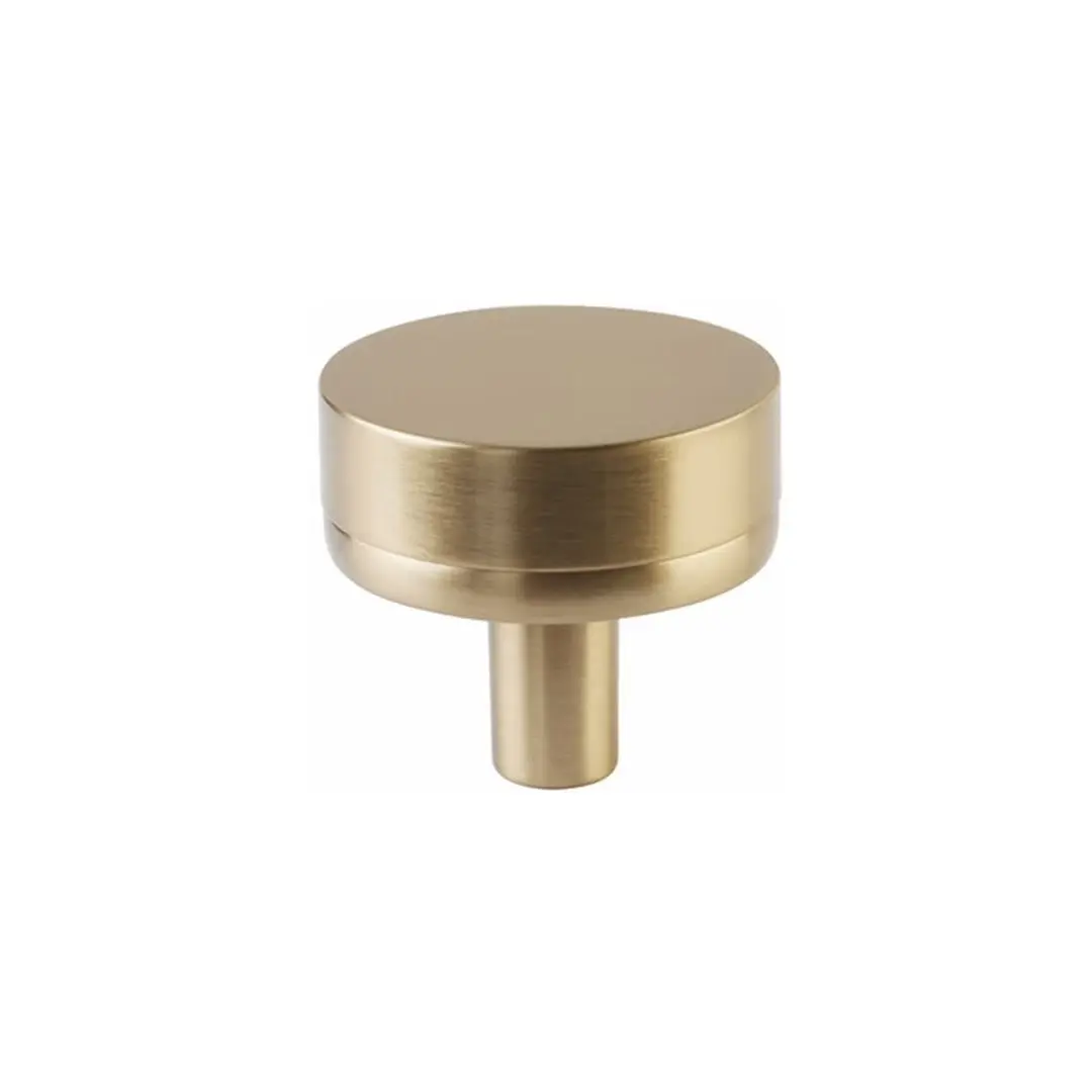 Emtek 86655.CCKUS4.SMKUS4 Metal Conical Smooth Cabinet Knob, 31.8 mm Satin Brass - Mix and Match, Secure a Space Door Hardware