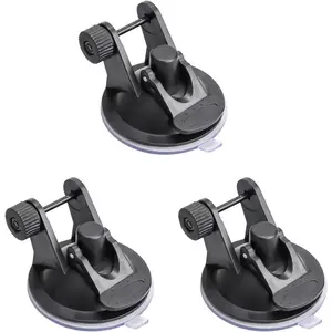 3 Pack Car Dash Cam Holder Suction Cup Base Mount Bracket Stand Connector Without Rotating Joints Adapter 3rd Gen for GPS DVR Camera Windshield &amp; Dashboard Driving Recorder Monitor Kit