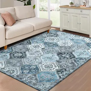 Garvee Washable, stain-resistant, non-slip area rugs and runners featuring Moroccan trellis and vintage medallion designs in various sizes and colors for living rooms, bedrooms, dining rooms, and hallways.