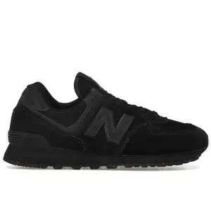 New Balance Men's 574 Triple Black Running Shoes, from StockX
